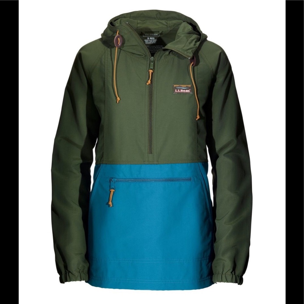 LL Bean Classic Colorblock Anorak Pull-Over